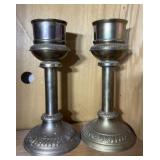 12ï¿½ Mottahedeh Brass Candle Holders