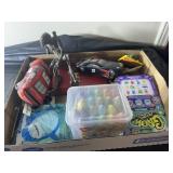 flat of misc toys