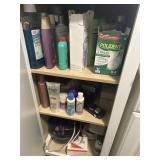 Bottom 3 shelves contents of cabinet