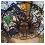 Metal sun wall art