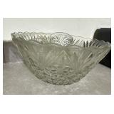 Punch bowl and 9 glasses