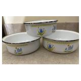 Group of pretty metal bowls