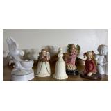 Lot of 6 angel pieces - 2 are bells