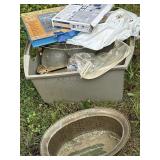 brass and contents of tote