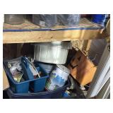 contents of totes under shelf