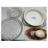 6 pieces of misc glassware