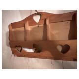 Wooden heart shelf