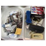 2 shoebox totes- hardware and glasses