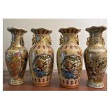 Satsuma-style vases lot of 4