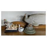Lot of 3 bird themed decor pieces