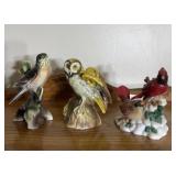 3 Bird Figurines