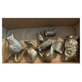 brass birds - owls, swan, bird