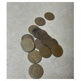 Group of 16 Indian Head pennies