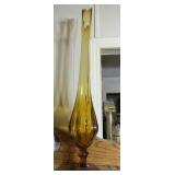 Approx. 27.5ï¿½ amber swung vase