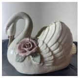 ceramic swan planter