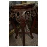 Marble top pedestal table