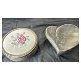 two jewelry boxes/trinket dishes