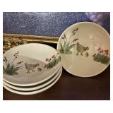 Set of 4 Paula Dean Rooster small fruit Bowls