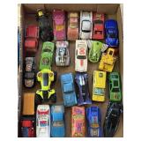 flat of toy cars including hotwheels and others
