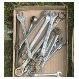 flat of wrenches and misc