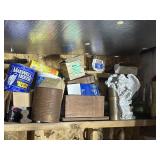 group of hardware and misc. contents on shelf