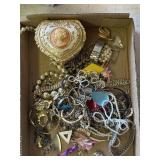 flat of costume jewelry