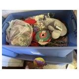 2 totes of mostly Christmas decorations/wrapping