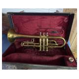 trumpet and case