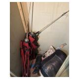 Chairs, rods and reels and sleeping bag