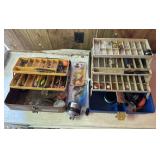 tackle boxes and contents