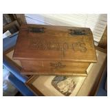 Wooden recipe box