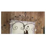Heart theme brass wall candle holder