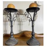 Pair of pillar candle holders