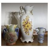 Lot of  3 vases including lusterware