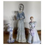 3 lady figurines including LLARDO Little lady
