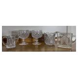 Lot of 5 misc clear glassware