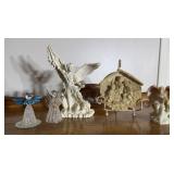 Group of 5 religious collectible decor pieces