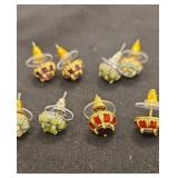 4 sets ear studs new
