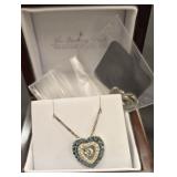 Dancing Diamond Heart Pendent from the Danbury