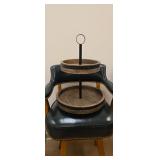 Nice wooden lazy susan approx 22 inches tall
