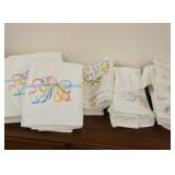 Grouping of white towels