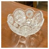 Beautiful cut glass crystal bowl approx 3.5 tall
