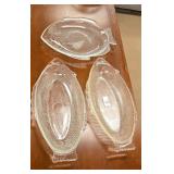 Fish serving dishes group of 3 approx 17 inches
