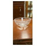 Crystal bowl approx 6 inches tall and 13 inches