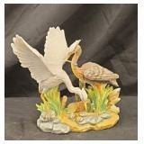 Angeline original hand painted white & blue Heron