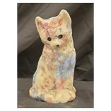 Adorable little floral cat approx 8 inches tall