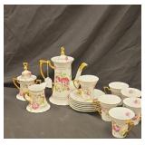 Porcelain china set approx 15 pieces pitcher is