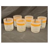 Set of 6 drinking glasses in plastic