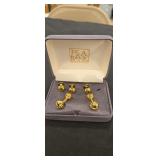 Joseph. A Bank Gold tone cufflinks