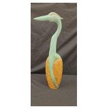 +++Mangrum Pottery green heron pottery approx 26